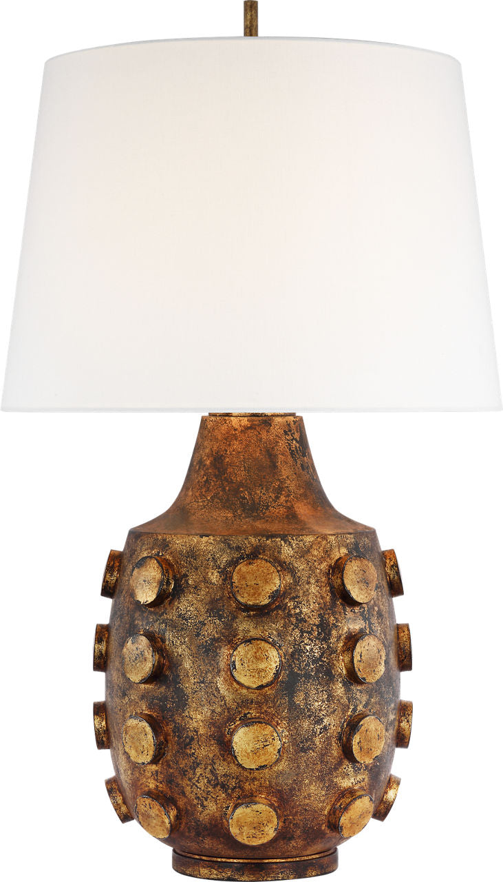 Orly Large Table Lamp | Antique Gild | Linen Shade