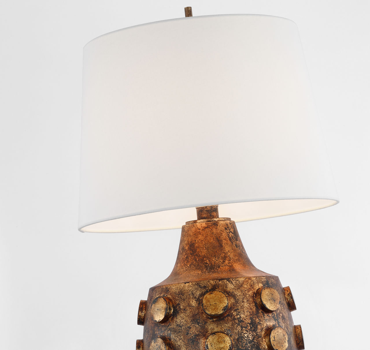 Orly Large Table Lamp | Antique Gild | Linen Shade