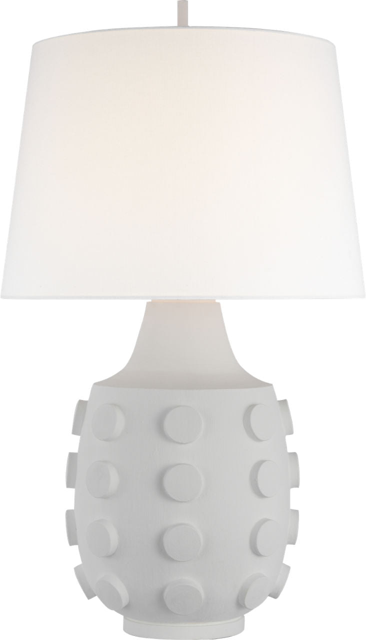 Orly Large Table Lamp | Plaster White | Linen Shade