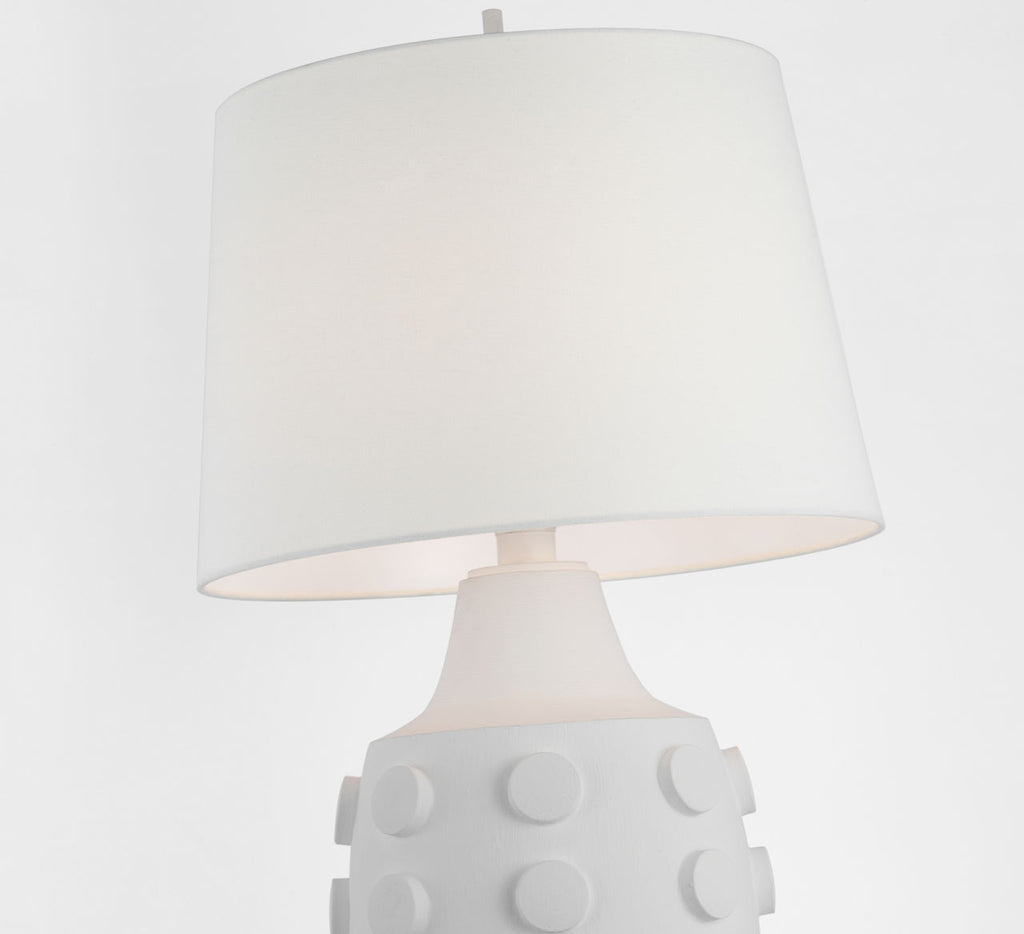 Orly Large Table Lamp | Plaster White | Linen Shade