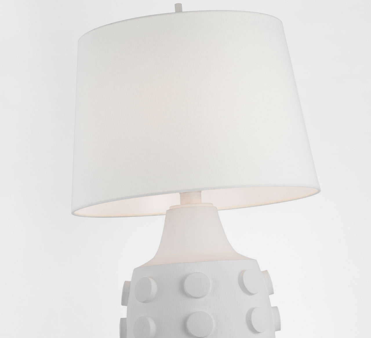 Orly Large Table Lamp | Plaster White | Linen Shade