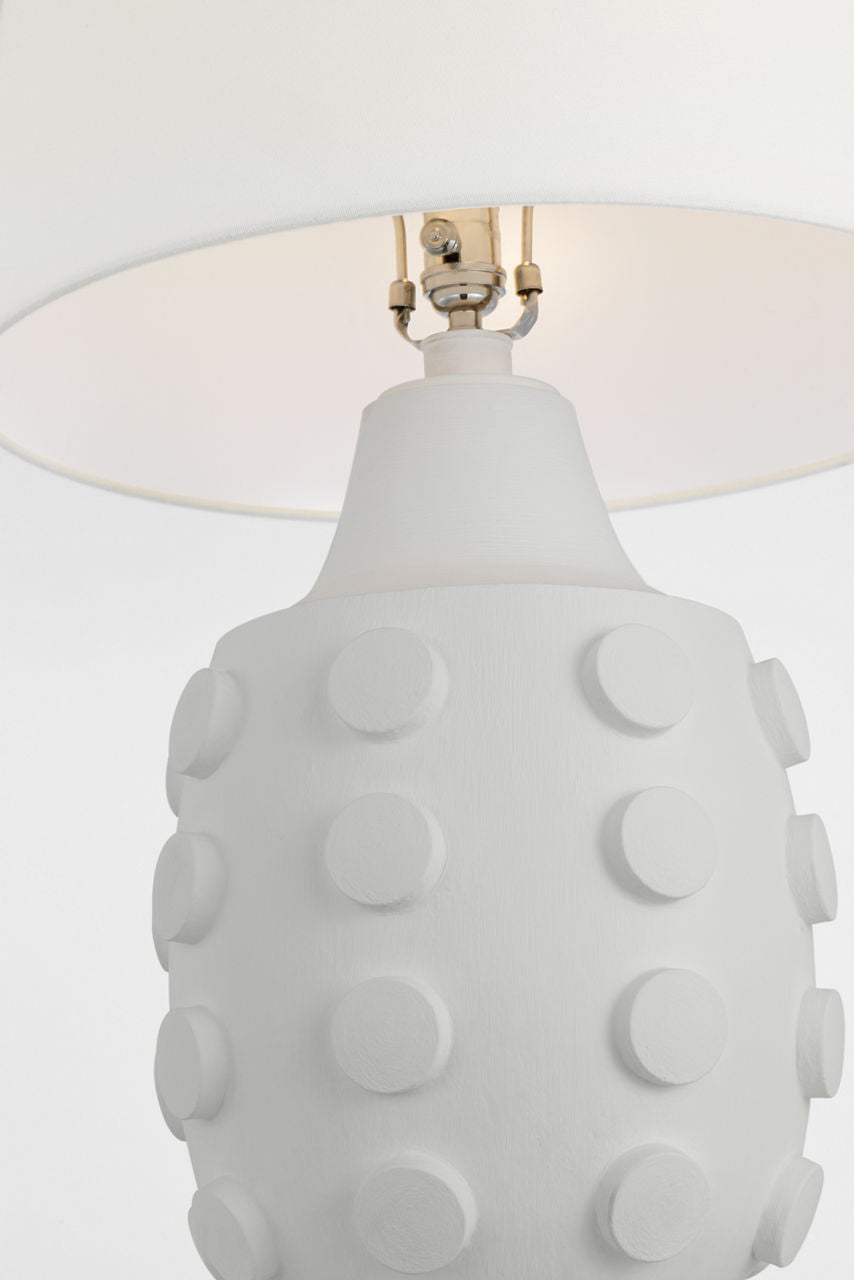 Orly Large Table Lamp | Plaster White | Linen Shade