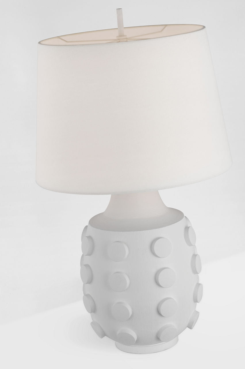 Orly Large Table Lamp | Plaster White | Linen Shade
