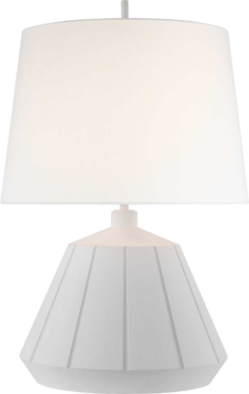 Frey Medium Table Lamp | Plaster White | Linen Shade