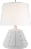 Frey Medium Table Lamp | Plaster White | Linen Shade