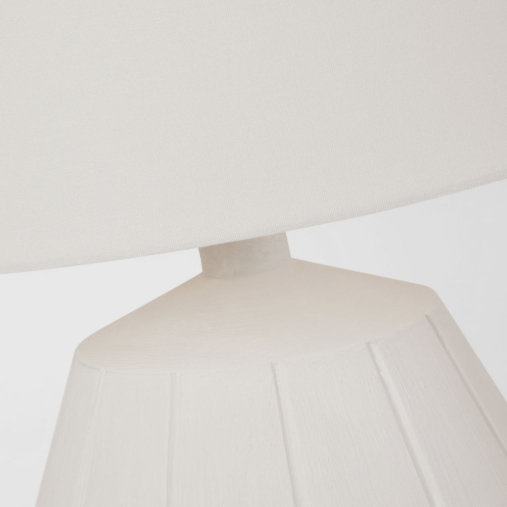 Frey Medium Table Lamp | Plaster White | Linen Shade