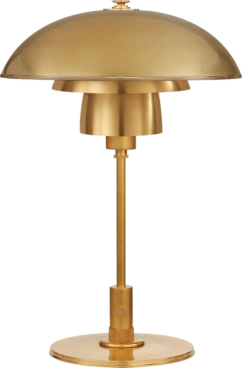Whitman Desk Lamp | Hand-Rubbed Antique Brass | Hand-Rubbed Antique Brass Shade