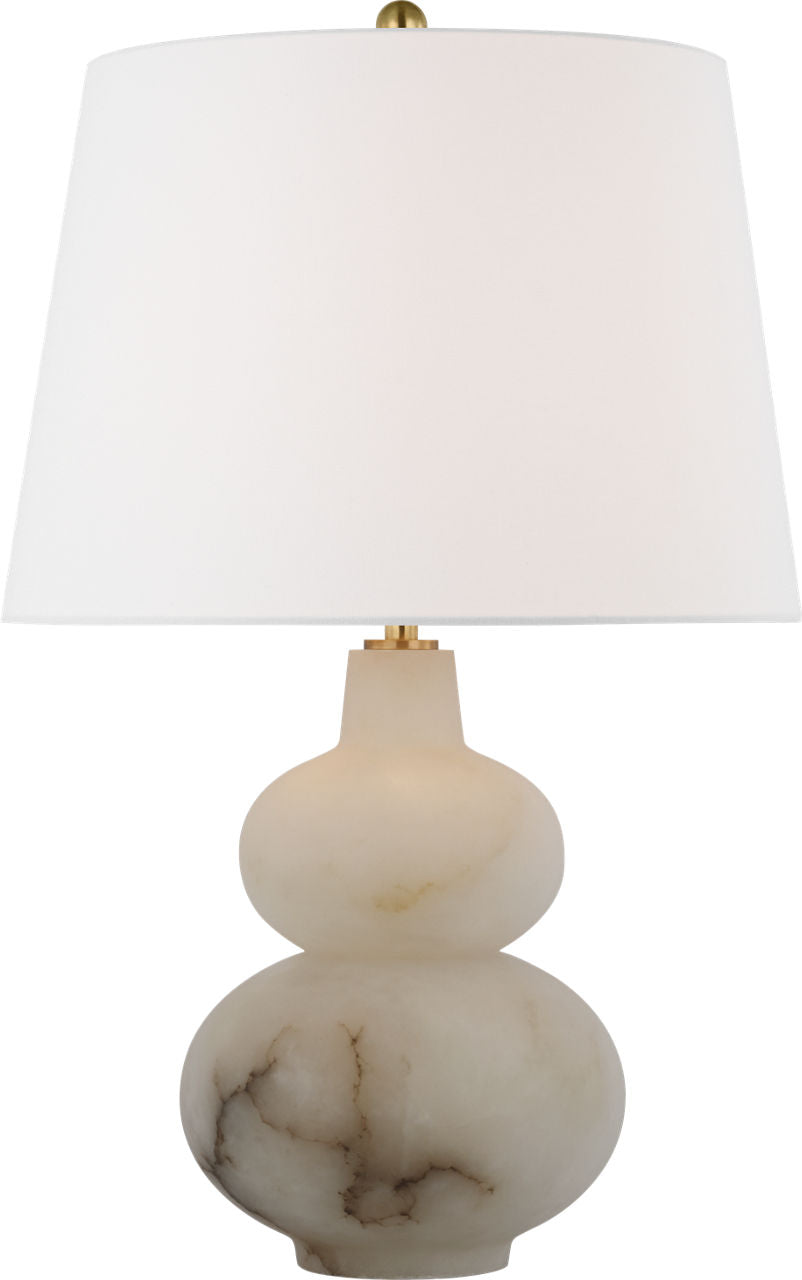 Ciccio Large Table Lamp | Alabaster | Linen Shade