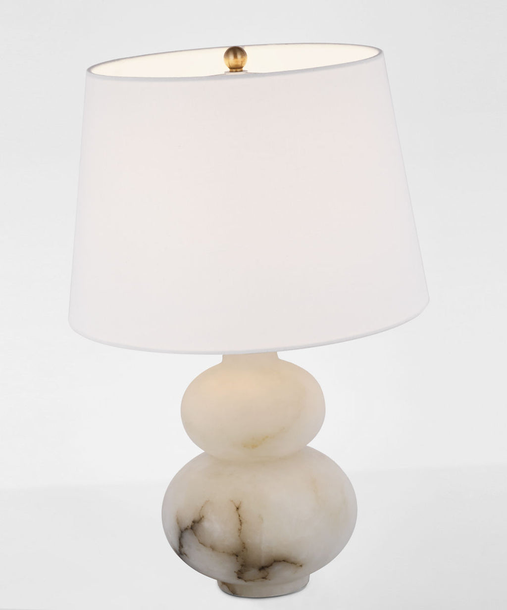 Ciccio Large Table Lamp | Alabaster | Linen Shade