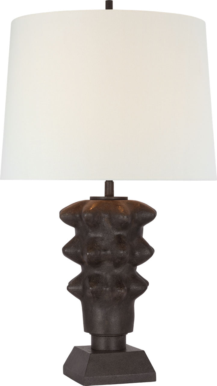 Luxor Medium Table Lamp | Garden Bronze | Linen Shade