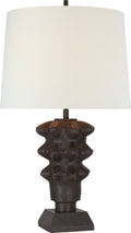 Luxor Medium Table Lamp | Garden Bronze | Linen Shade