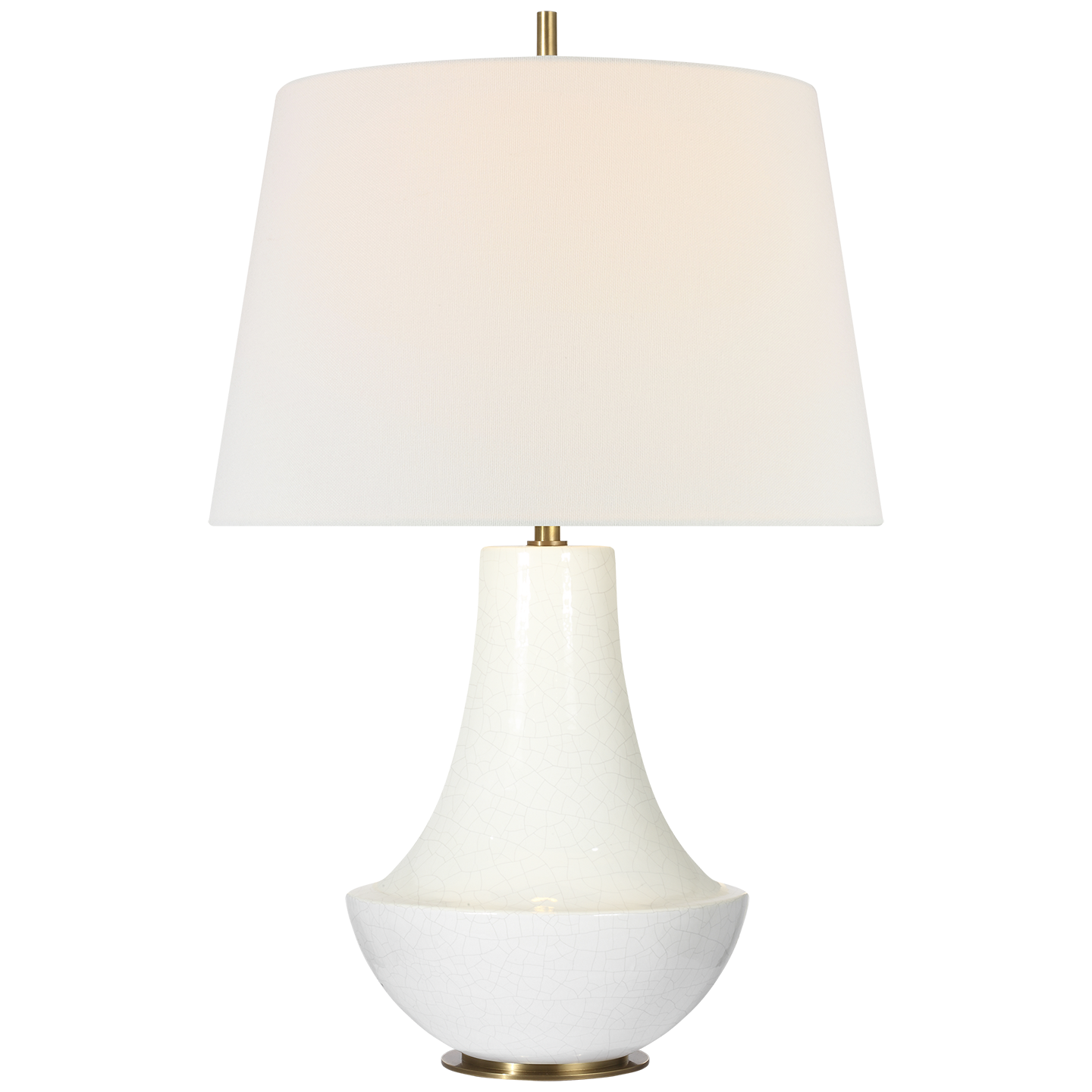 Kefi 25" Table Lamp | Crackled Ivory | Linen Shade