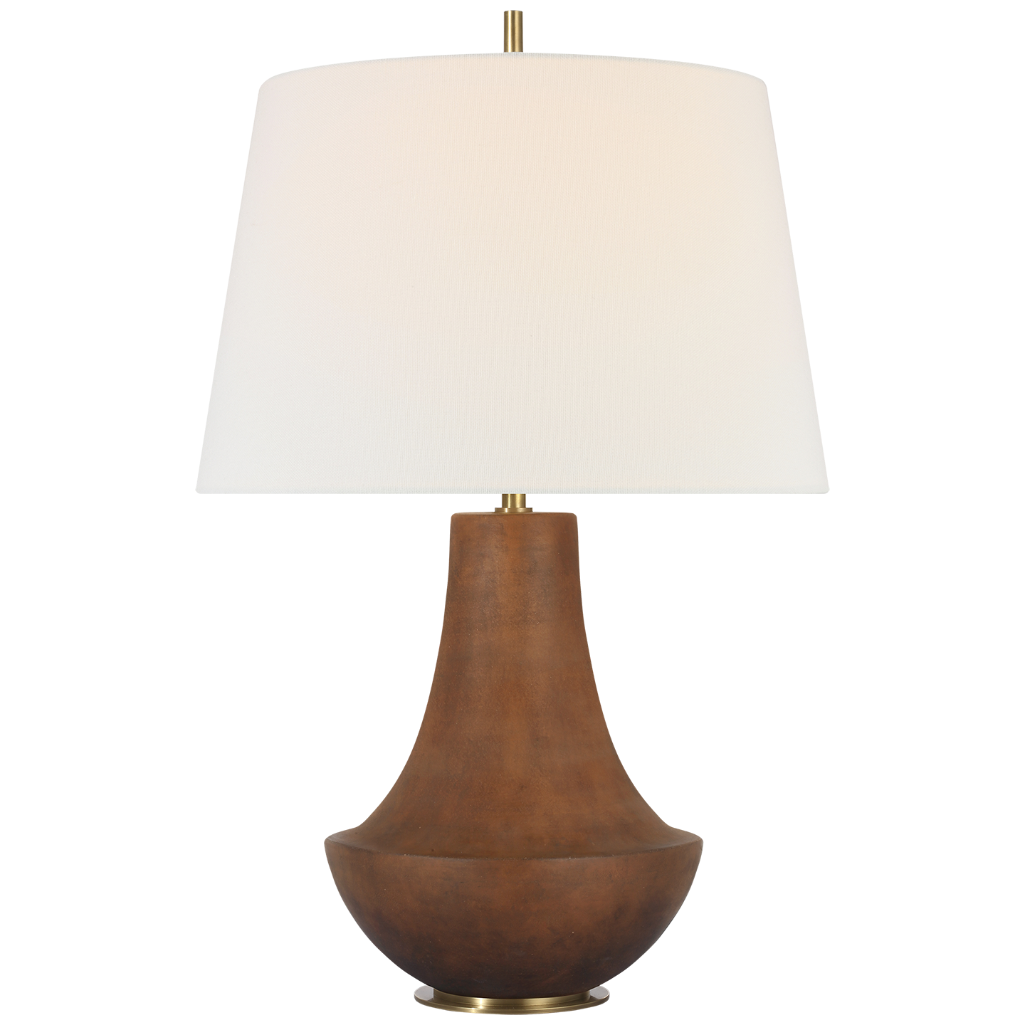 Kefi 25" Table Lamp | Natural Terracotta | Linen Shade