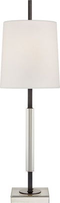 Lexington Medium Table Lamp | Bronze and Crystal | Linen Shade