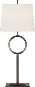 Simone Medium Buffet Lamp | Bronze | Linen Shade