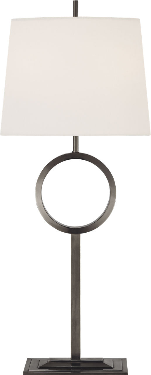 Simone Medium Buffet Lamp | Bronze | Linen Shade