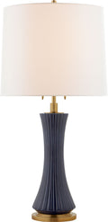 Elena Large Table Lamp | Denim | Linen Shade