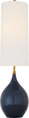 Loren Large Table Lamp | Mixed Blue Brown | Linen Shade