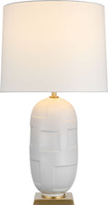 Incasso Large Table Lamp | Plaster White | Linen Shade