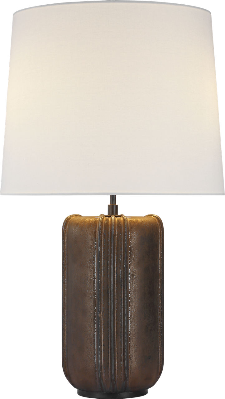 Minx Large Table Lamp | Crystal Bronze | Linen Shade