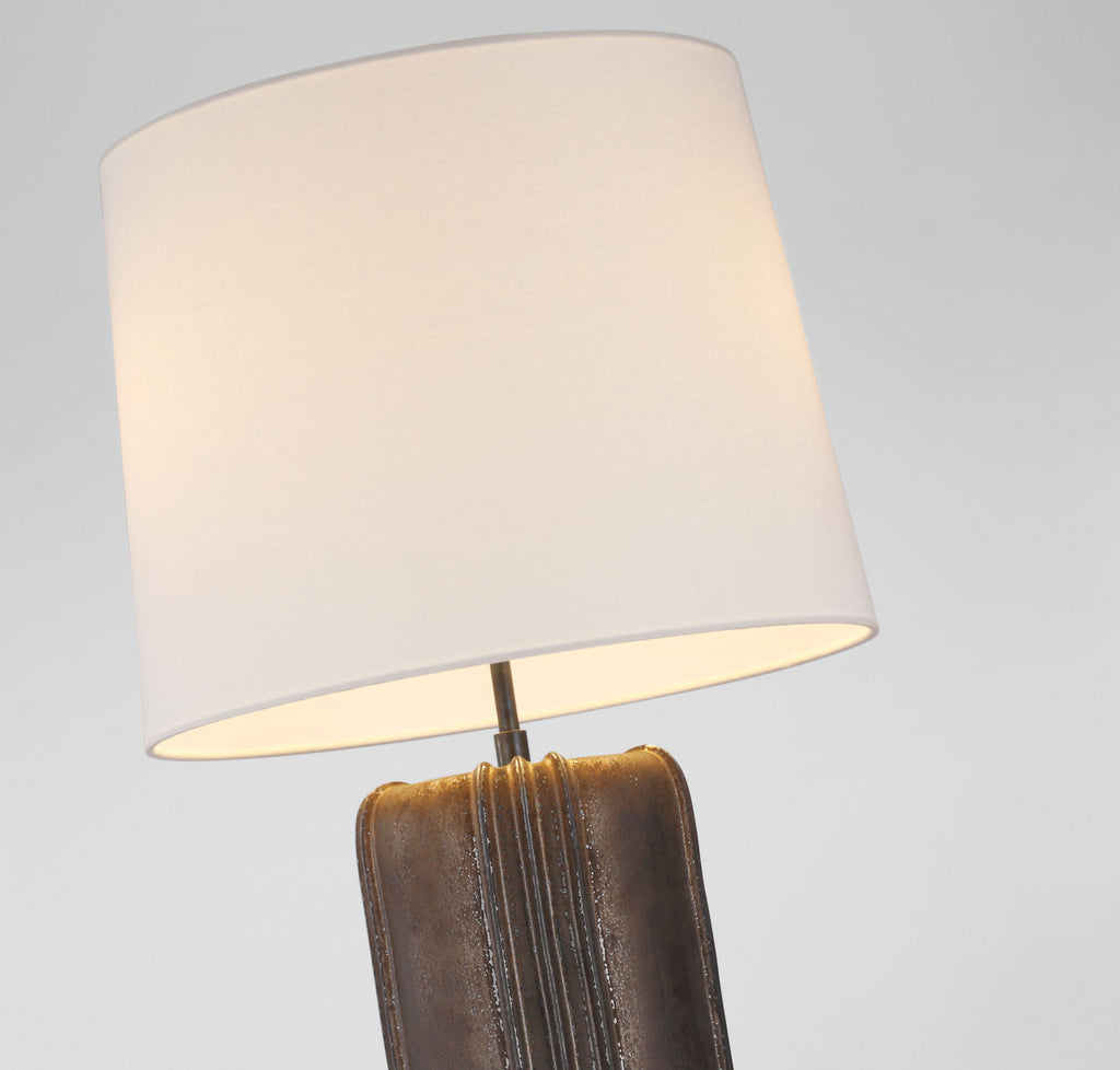 Minx Large Table Lamp | Crystal Bronze | Linen Shade