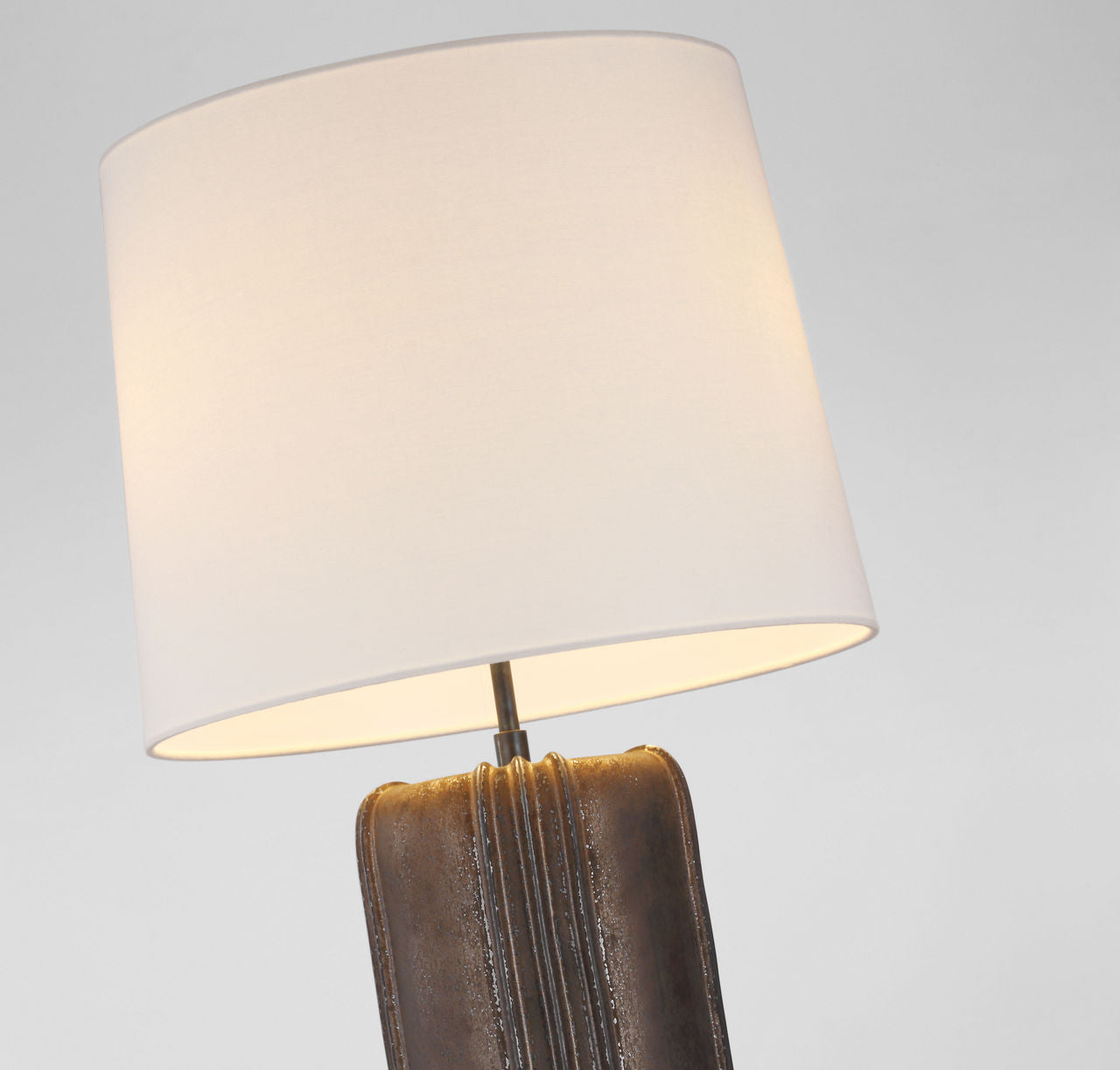 Minx Large Table Lamp | Crystal Bronze | Linen Shade