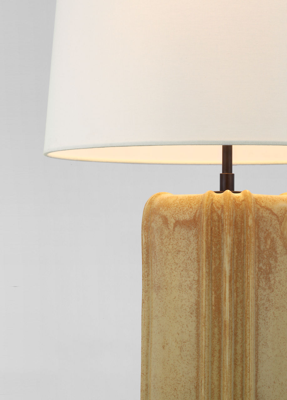 Minx Large Table Lamp | Yellow Oxide | Linen Shade