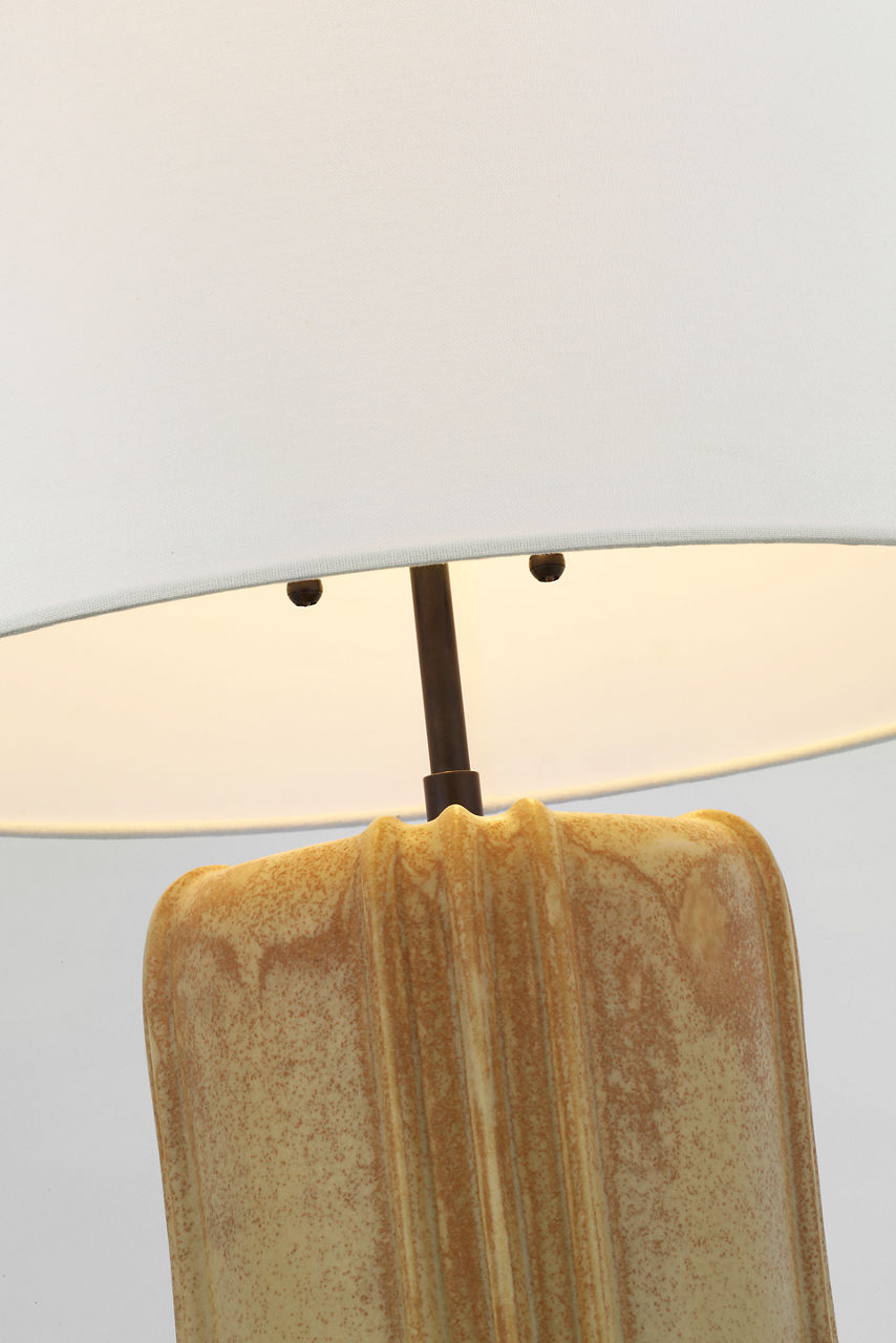 Minx Large Table Lamp | Yellow Oxide | Linen Shade