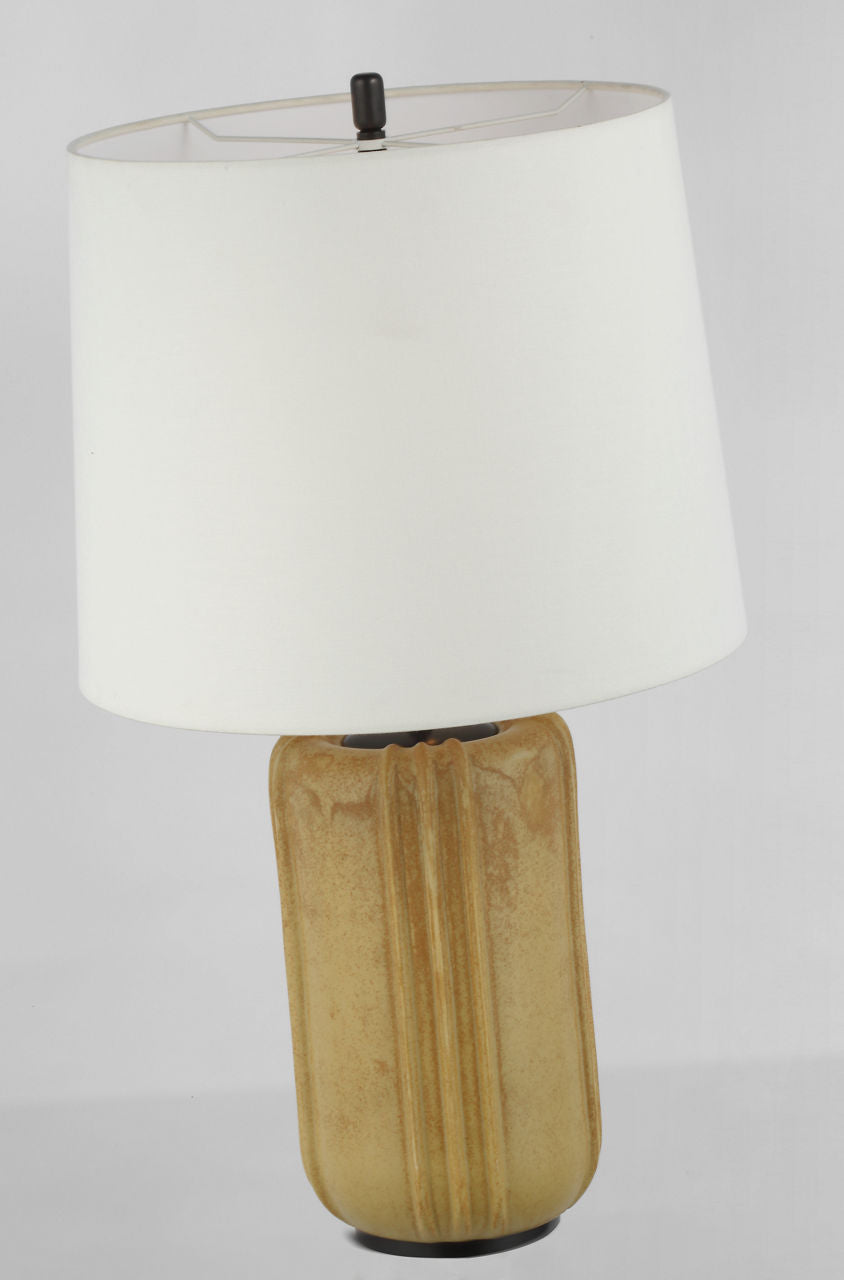 Minx Large Table Lamp | Yellow Oxide | Linen Shade