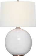 Sao Paulo 21" Table Lamp | Crackled Ivory | Linen Shade