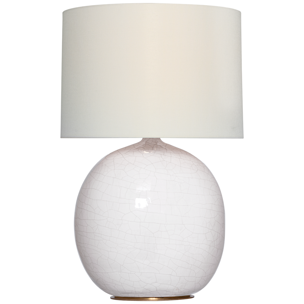 Sao Paulo 29" Table Lamp | Crackled Ivory | Linen Shade