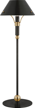 Turlington Medium Table Lamp | Bronze and Hand-Rubbed Antique Brass | Bronze Shade