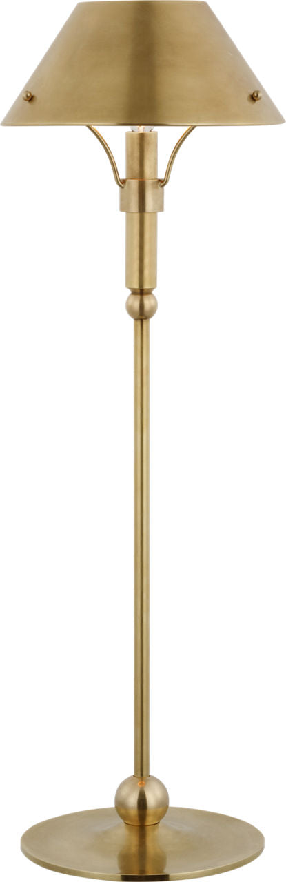 Turlington Medium Table Lamp | Hand-Rubbed Antique Brass | Hand-Rubbed Antique Brass Shade