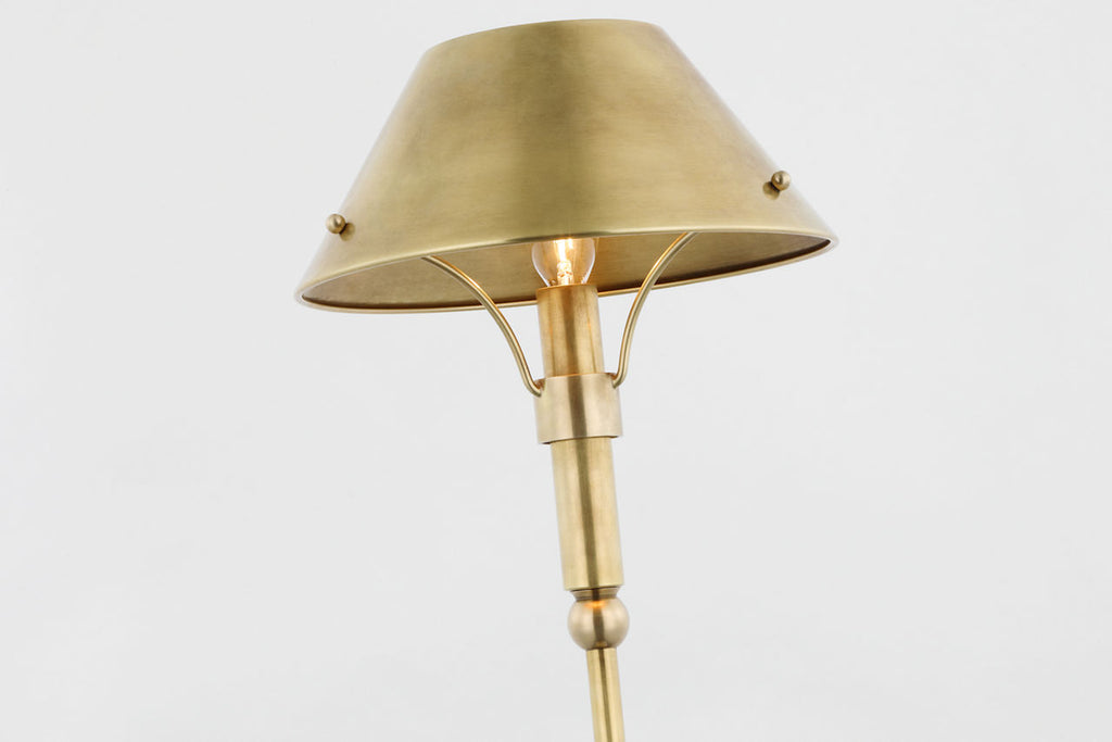 Turlington Medium Table Lamp | Hand-Rubbed Antique Brass | Hand-Rubbed Antique Brass Shade