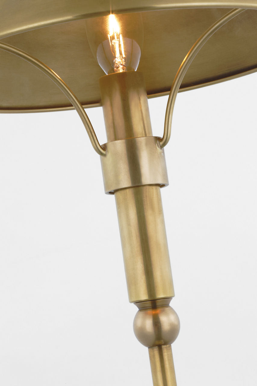 Turlington Medium Table Lamp | Hand-Rubbed Antique Brass | Hand-Rubbed Antique Brass Shade