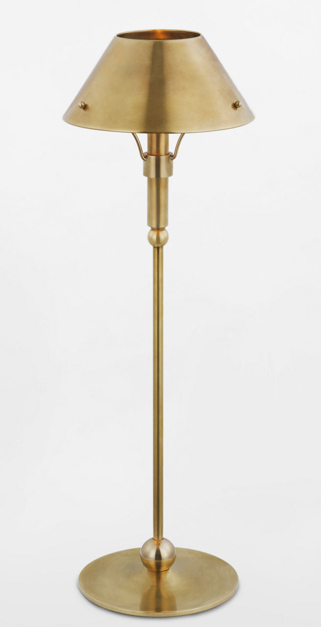 Turlington Medium Table Lamp | Hand-Rubbed Antique Brass | Hand-Rubbed Antique Brass Shade