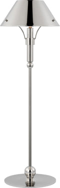 Turlington Medium Table Lamp | Polished Nickel | Polished Nickel Shade
