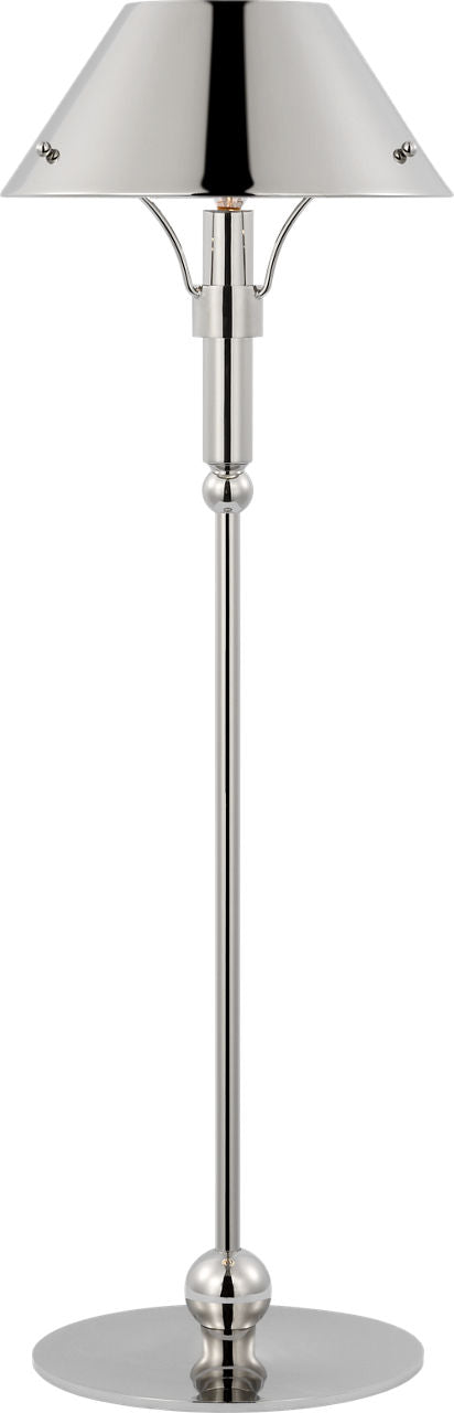 Turlington Medium Table Lamp | Polished Nickel | Polished Nickel Shade