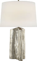 Sierra Buffet Lamp | Burnished Silver Leaf | Linen Shade