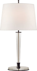 Lyra Large Table Lamp | Bronze and Crystal | Linen Shade