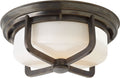 Milton Large Flush Mount | Bronze | White Glass