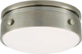 Hicks 5.5" Solitaire Flush Mount | Antique Nickel | White Glass