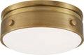 Hicks 5.5" Solitaire Flush Mount | Hand-Rubbed Antique Brass | White Glass