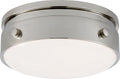 Hicks 5.5" Solitaire Flush Mount | Polished Nickel | White Glass