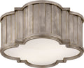 Tilden Small Flush Mount | Antique Nickel | White Glass