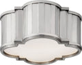 Tilden Small Flush Mount | Polished Nickel | White Glass