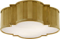Tilden Large Flush Mount | Hand-Rubbed Antique Brass | White Glass
