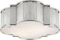 Tilden Large Flush Mount | Polished Nickel | White Glass