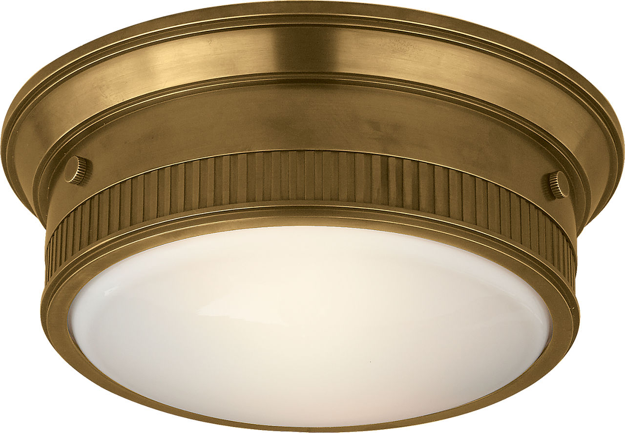 Calliope Marine Flush Mount | Hand-Rubbed Antique Brass