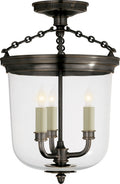 Merchant Semi-Flush | Bronze | Clear Glass